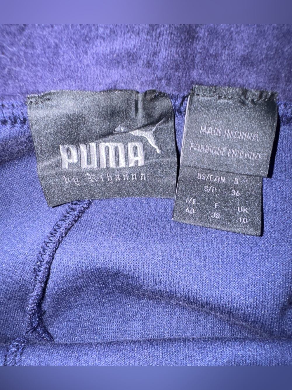 Fenty Puma Rihanna Velour Lace Up Pants Blue S NWOT - Picture 5 of 9